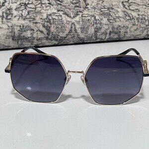 NEW Marc Jacobs Gold Frame Oversized Sunglasses Gradient Lens